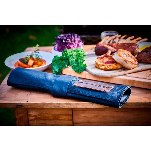 DICK Leder-Rolltasche Leer, Für 5 Messer, Besteck 3 DICK Leder-Rolltasche Leer, Für 5 Messer, Besteck – Bild 3